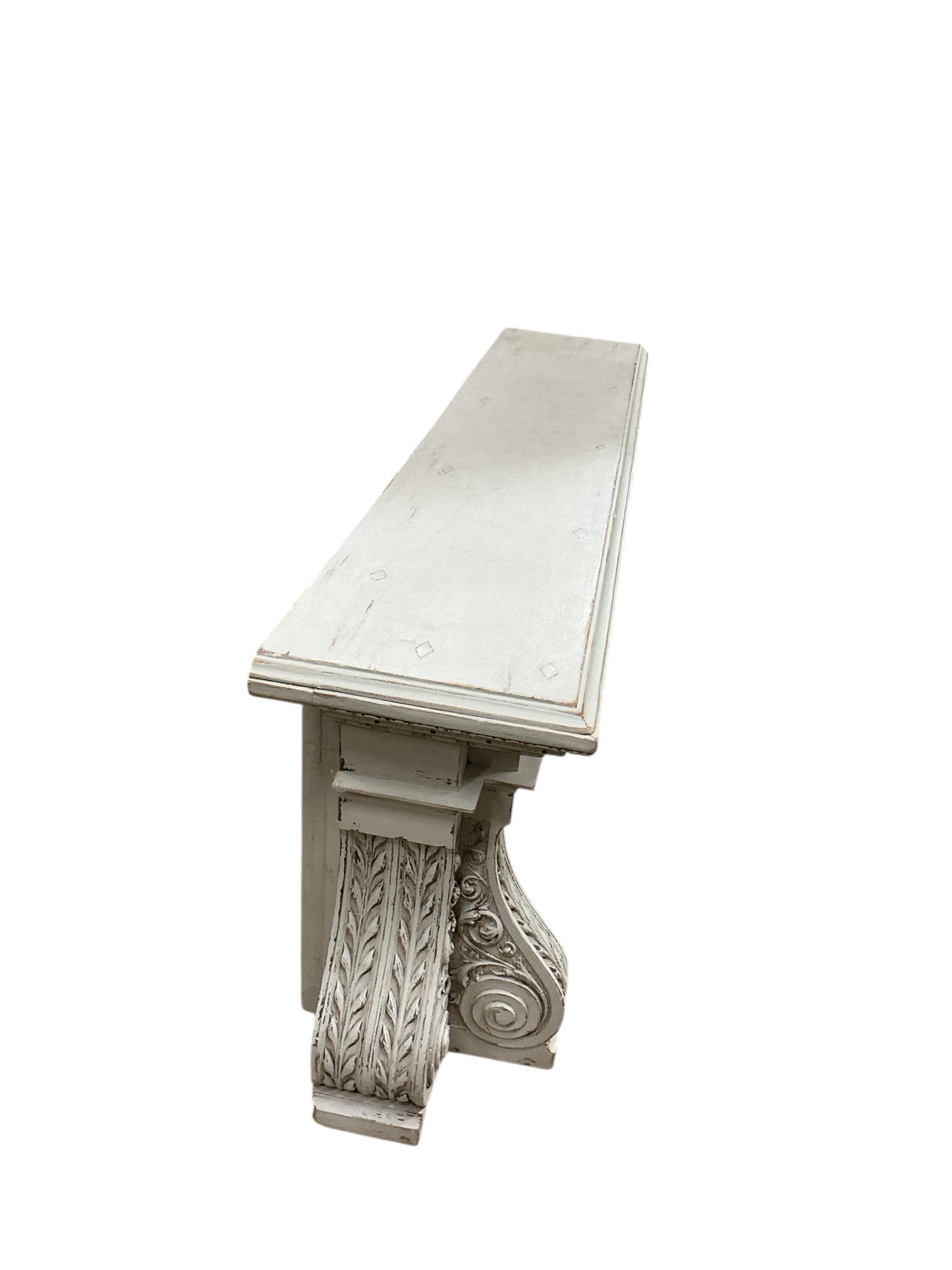 A Victorian style painted window seat, adapted, width 131cm, depth 27cm, height 49cm